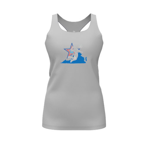 [CUS-DFW-RCBK-PER-GRY-FYS-LOGO1] Racerback Tank Top (Female Youth S, Gray, Logo 1)