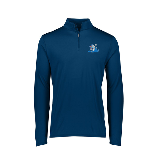 [FTLQFLNV-FAXS-LOGO1] Ladies Flex-Lite 1/4 Zip Shirt (Female Adult XS, Navy, Logo 1)