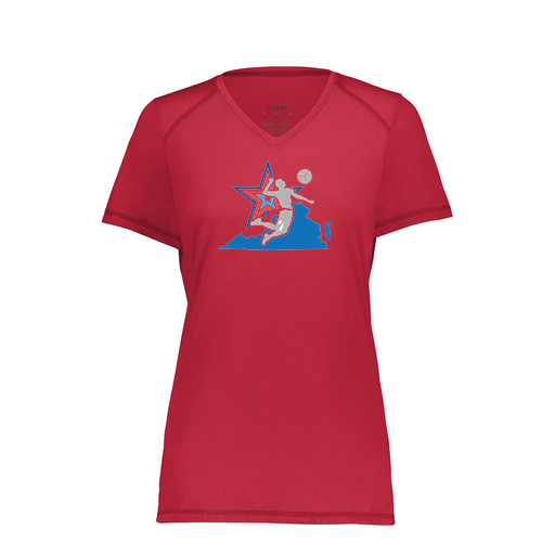 [6844.083.XS-LOGO1] Women's SoftTouch Short Sleeve (Female Adult XS, Red, Logo 1)