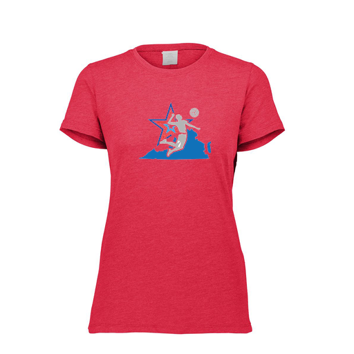[FTSCUBRD-FAXS-LOGO1] Decker Women's Tri-Blend T-Shirt - Short Sleeve (Female Adult XS, Red, Logo 1)