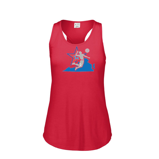 [FT0TUBRD-FAS-LOGO1] Ladies Tri Blend Tank Top (Female Adult S, Red, Logo 1)