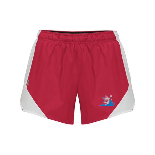 [229489.H01.S-LOGO1] Girls Olympus Shorts (Female Youth S, Red, Logo 1)