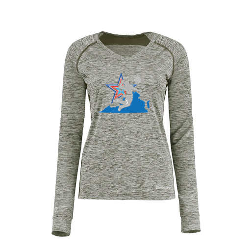 [222770.K94.XS-LOGO1] Ladies Electric Long Sleeve Shirt (Female Adult XS, Gray, Logo 1)