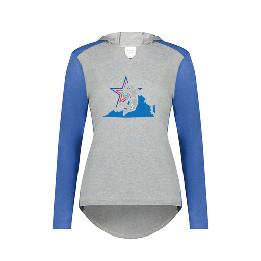 [6902.28V.XS-LOGO1] Ladies Vintage Hoodie (Female Adult XS, Royal, Logo 1)