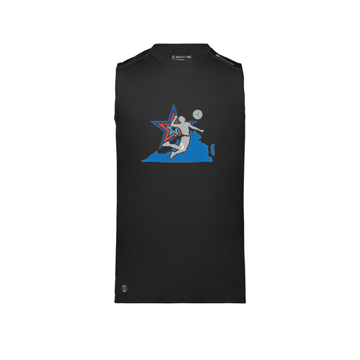 [222593.080.S-LOGO1] Men's CoolDry TankTop (Adult S, Black, Logo 1)