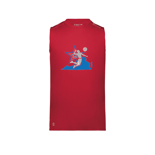 [222593.083.S-LOGO1] Men's CoolDry TankTop (Adult S, Red, Logo 1)