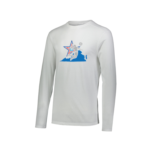 [FTLCUBWH-AXS-LOGO1] Decker Men's Tri-Blend T-Shirt - Long Sleeve (Adult XS, White, Logo 1)